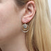 Disc with Rings Earrings by Marjorie Baer, handcrafted jewelry made in California