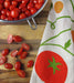 Tomato Basil Tea Towel Set of 2 displayed in a compostable container, ideal for gifting or home use.