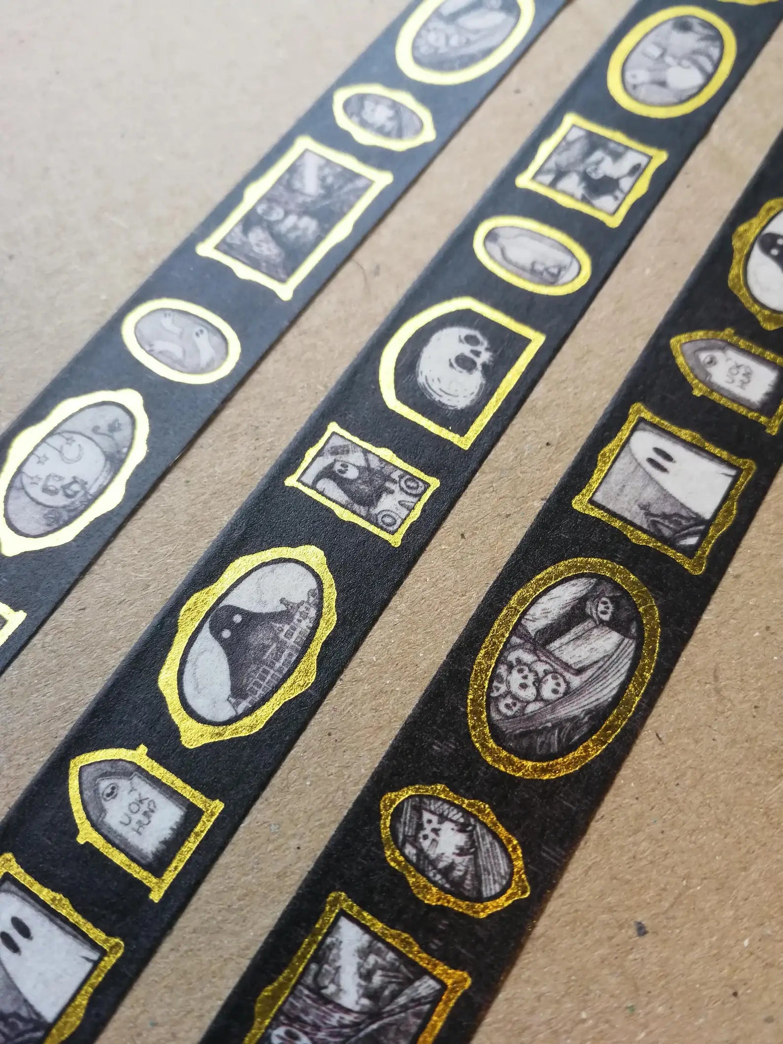 spooky gold framed washi tape