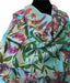 Purple Posies cotton scarf by Nina J, limited-edition wearable art inspired by nature
