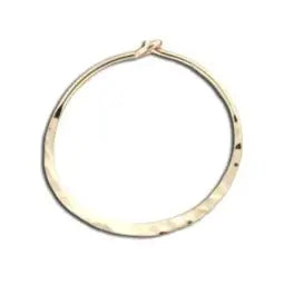 Hammered Thin Wire Hoop Earring