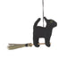 cat with a broom ornament