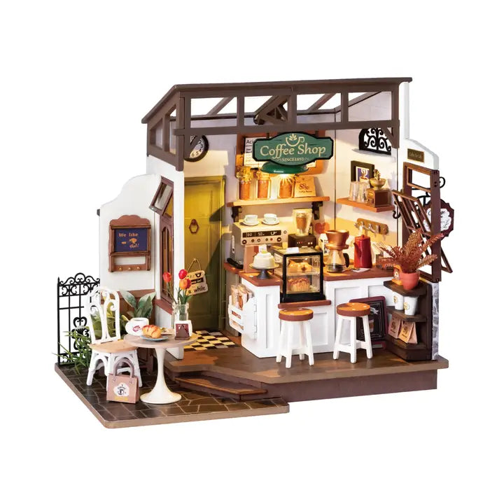 4 Piece White Miniature Coffee Mug Set - 1/12 Scale Dollhouse Accessories