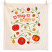 Tomato Basil (Tomato, Basil) Tea Towel Set of 2 neatly folded in a compostable produce container, perfect for gifting.