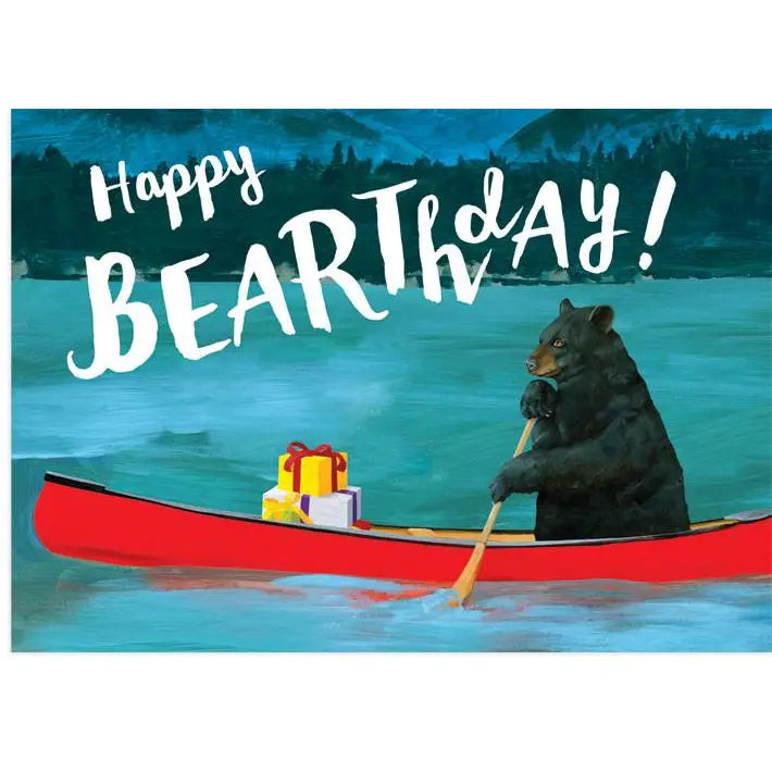 Happy Bearthday blank greeting card