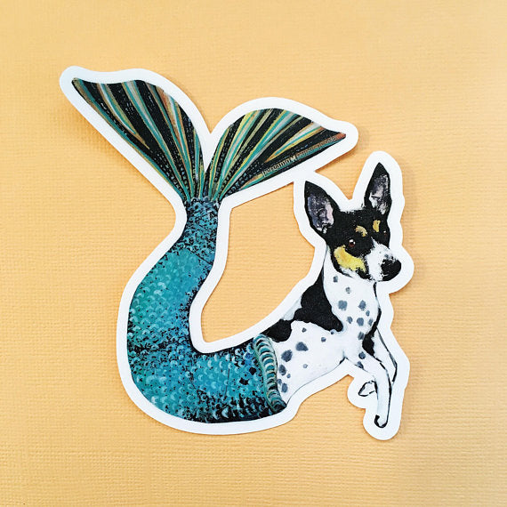 Dog Mermaid vinyl sticker