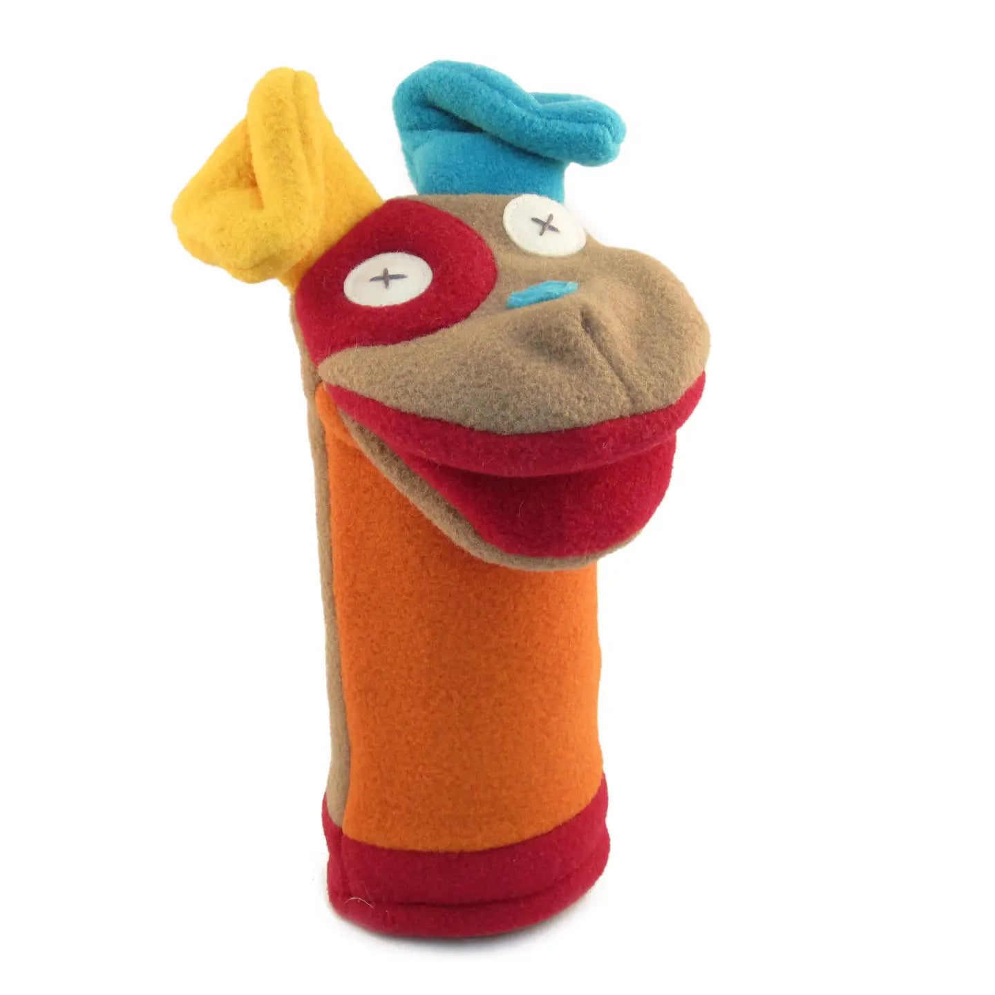 fleece dog handmade hand puppets