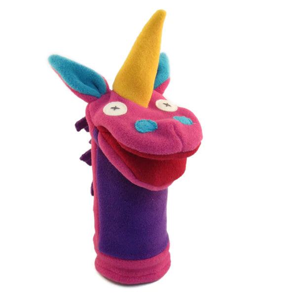 fleece unicorn handmade hand puppets