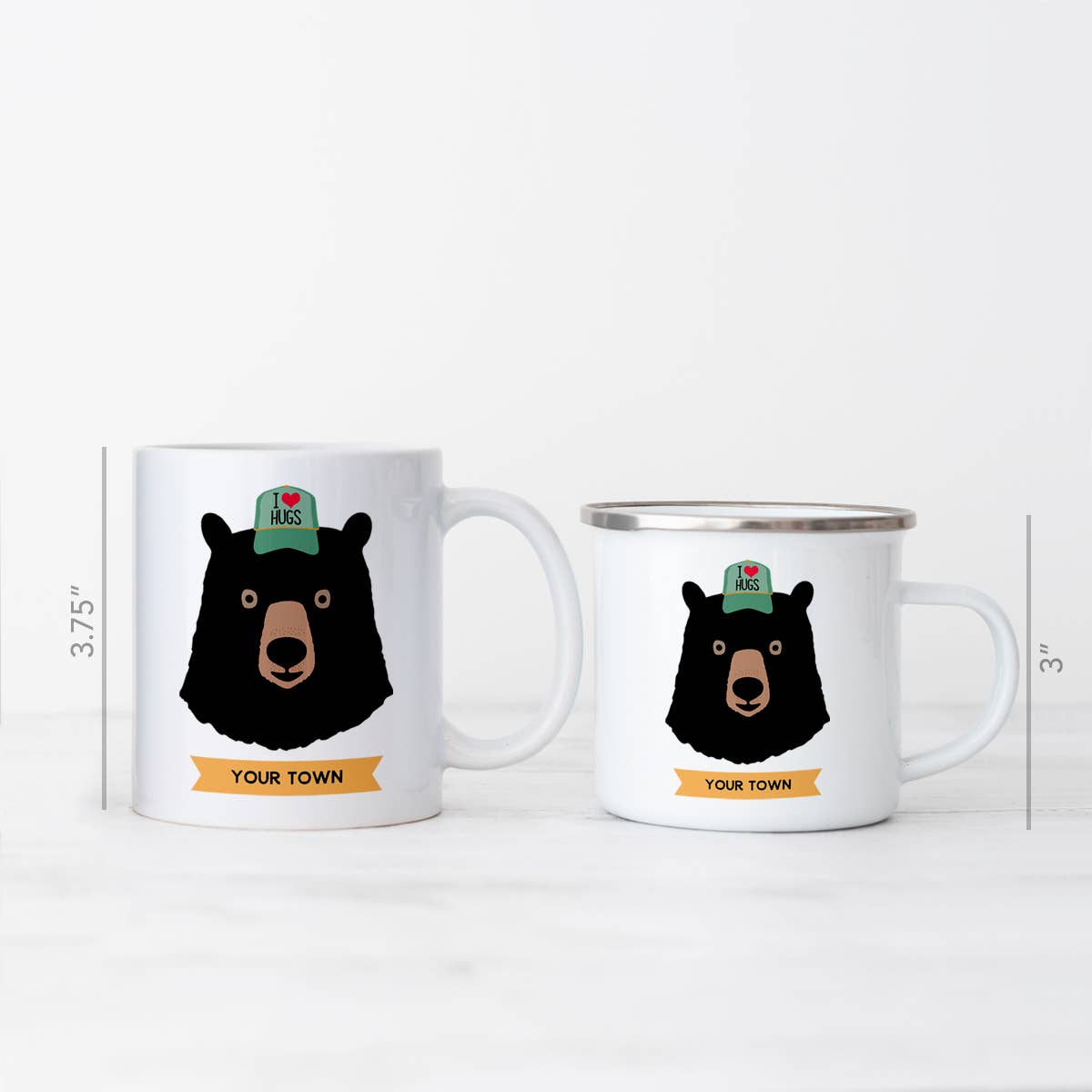 Black Bear Enamel Camp Mug