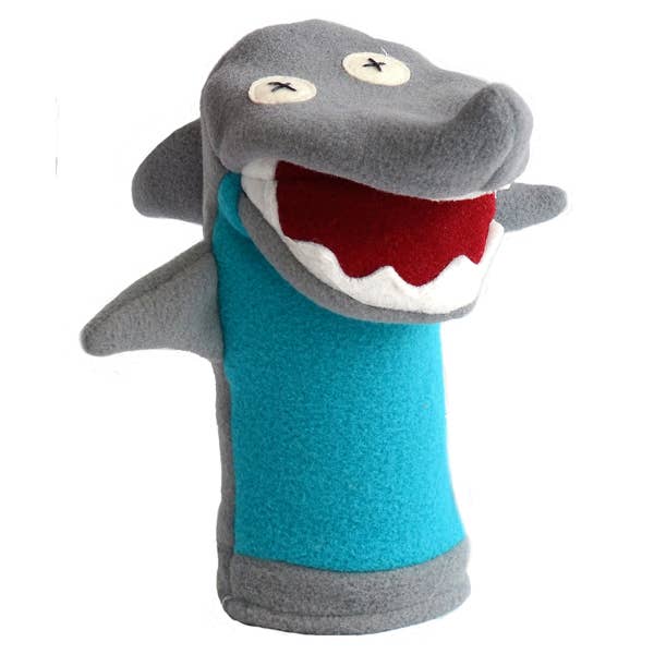 fleece shark handmade hand puppets