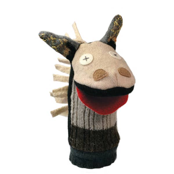 Reclaimed Wool Animal Puppets