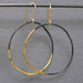 Large Steel and Gold Hoops - industrial elegance with a sprinkle of sparkle, perfect for when you want to feel like a boss while staying stylish!