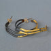Small Wavey Steel & Gold Hoops: Now with extra pizzazz and a hint of sparkle! Who knew steel could look this glamorous?