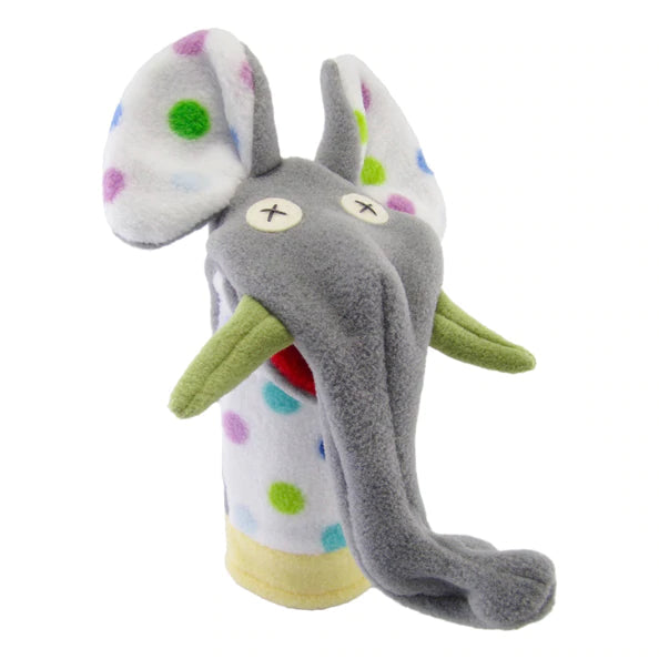 fleece elephant handmade hand puppets