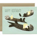 Happy Birthday otters greeting card