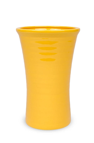 yellow tall ceramic textured vase