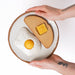 ceramic toast and egg tealight candle holder
