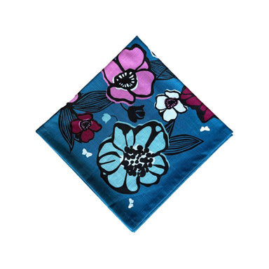 New Fullbloom Napkin Set featuring vibrant violet and blue hues in a lush floral print.