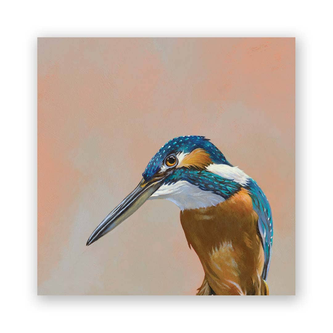 Kingfisher Wood Wall Art Decor | 6x6