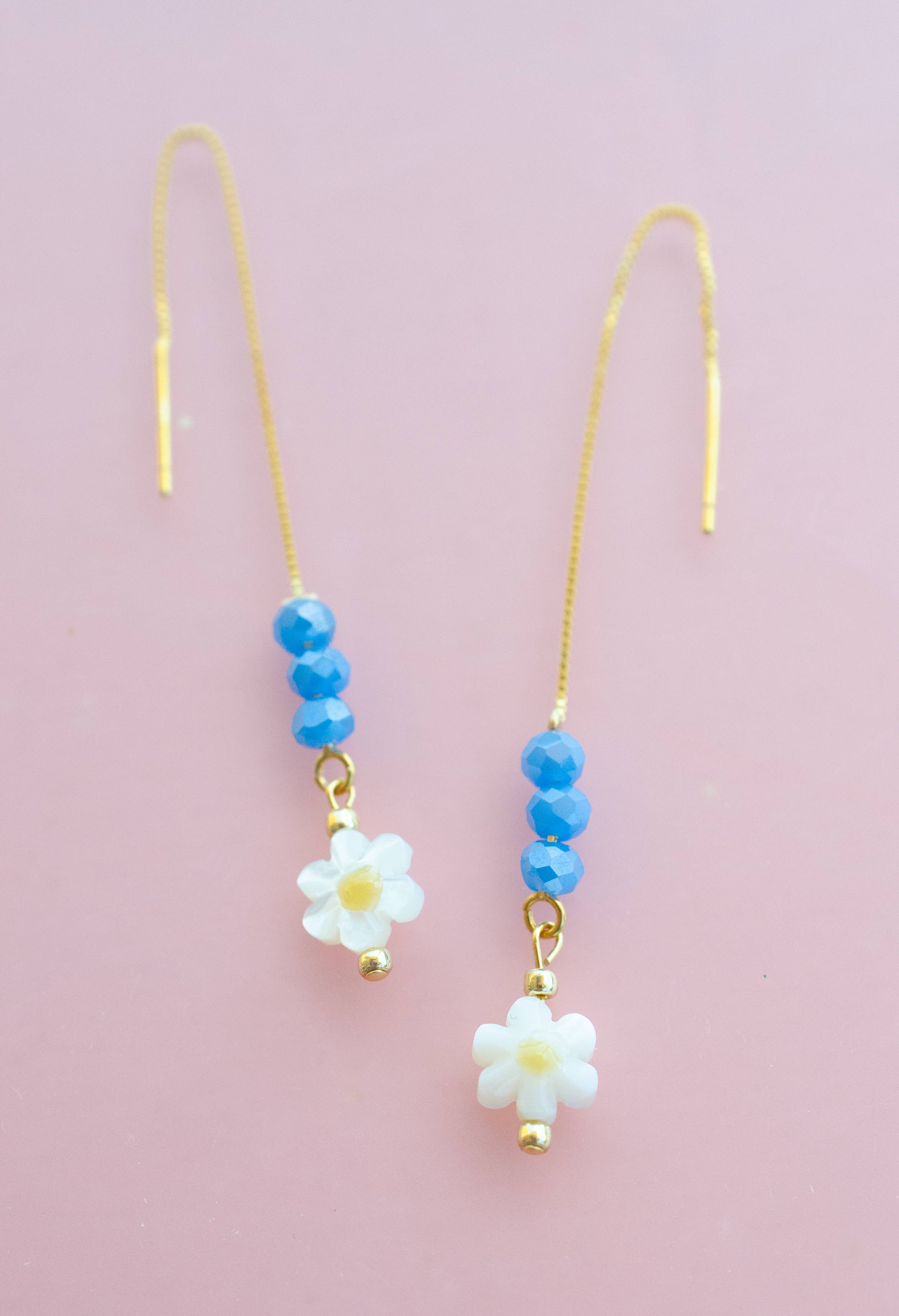 acrylic flower drop earrings