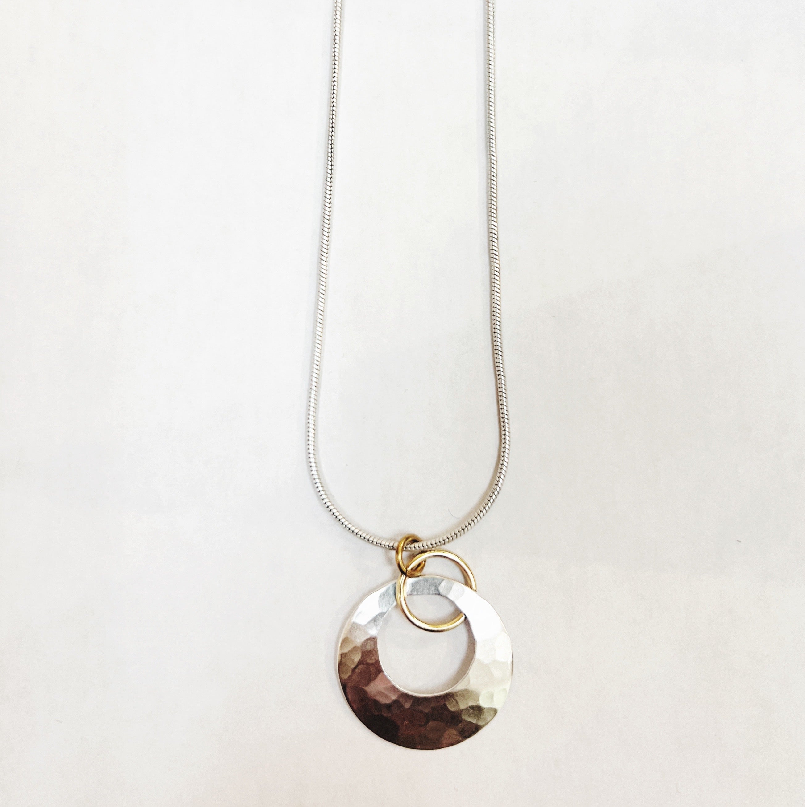Small Open Circle Disc Necklace