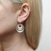 Medium Layered and Tiered Wide Rings Wire Earrings by Marjorie Baer, handcrafted jewelry made in California