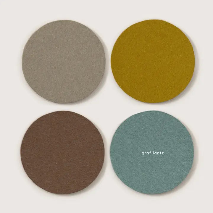 Felt Round Coasters Set of 4 - Multi Pack