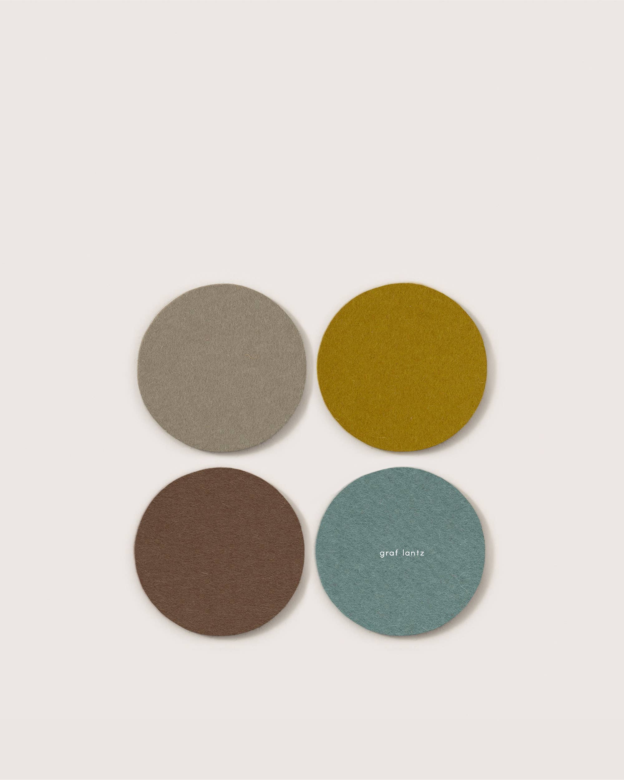 Felt Round Coaster | Set of 4 Multicolor