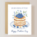 Mother's Day Card Collection depicting a stack of pancakes topped with blueberries and the phrase 'NO ONE STACKS UP TO YOU! Happy Mother's Day' by ARTISANS & agency.
