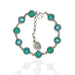 Bracelet with green gemstones 