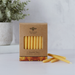 Box of Hanukkah candles with beeswax candles