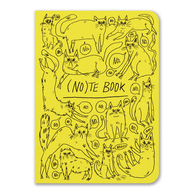 Notebook with cat illustrations and 'Note Book' text on yellow background