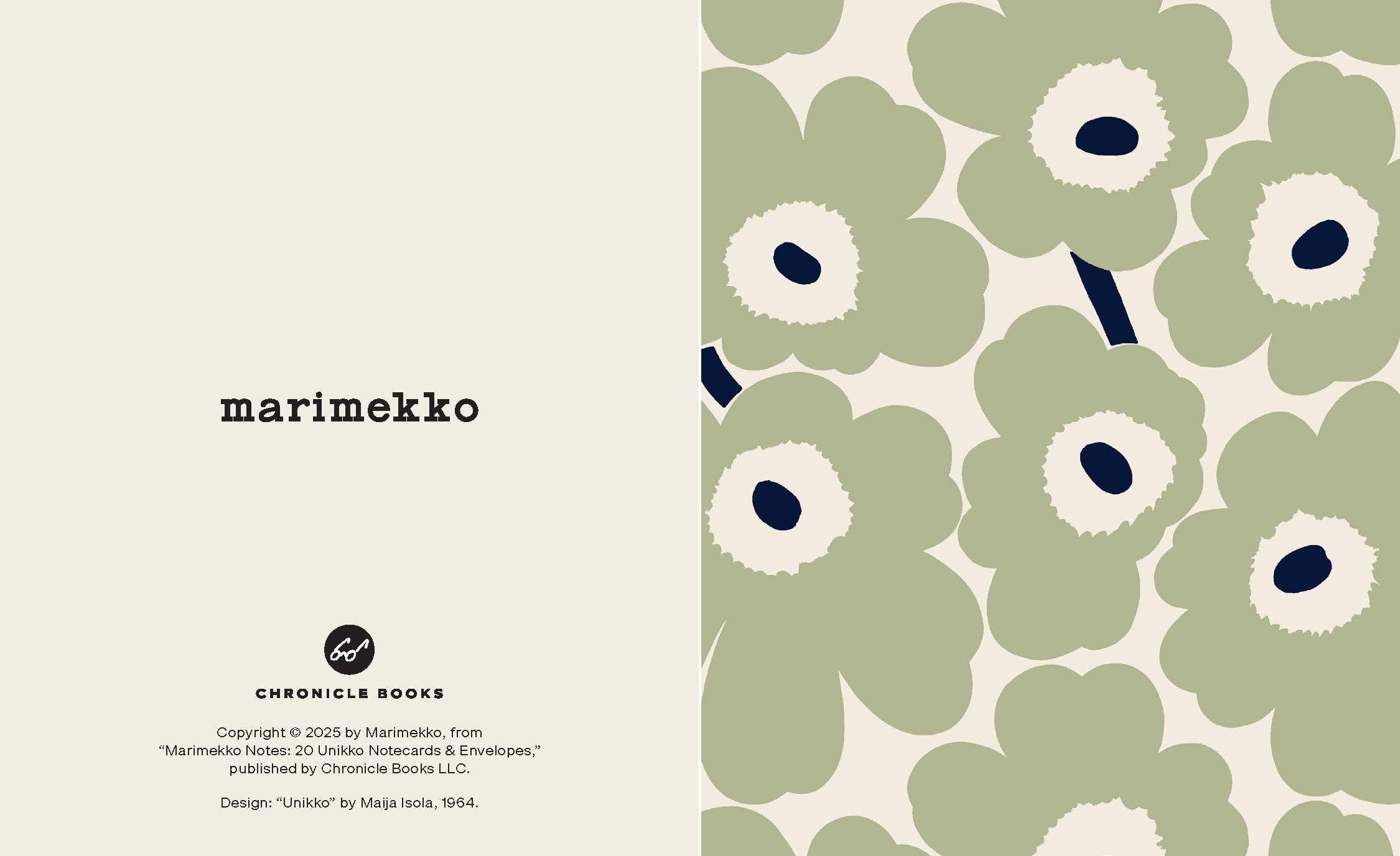 Marimekko Notecards and Envelopes Light green