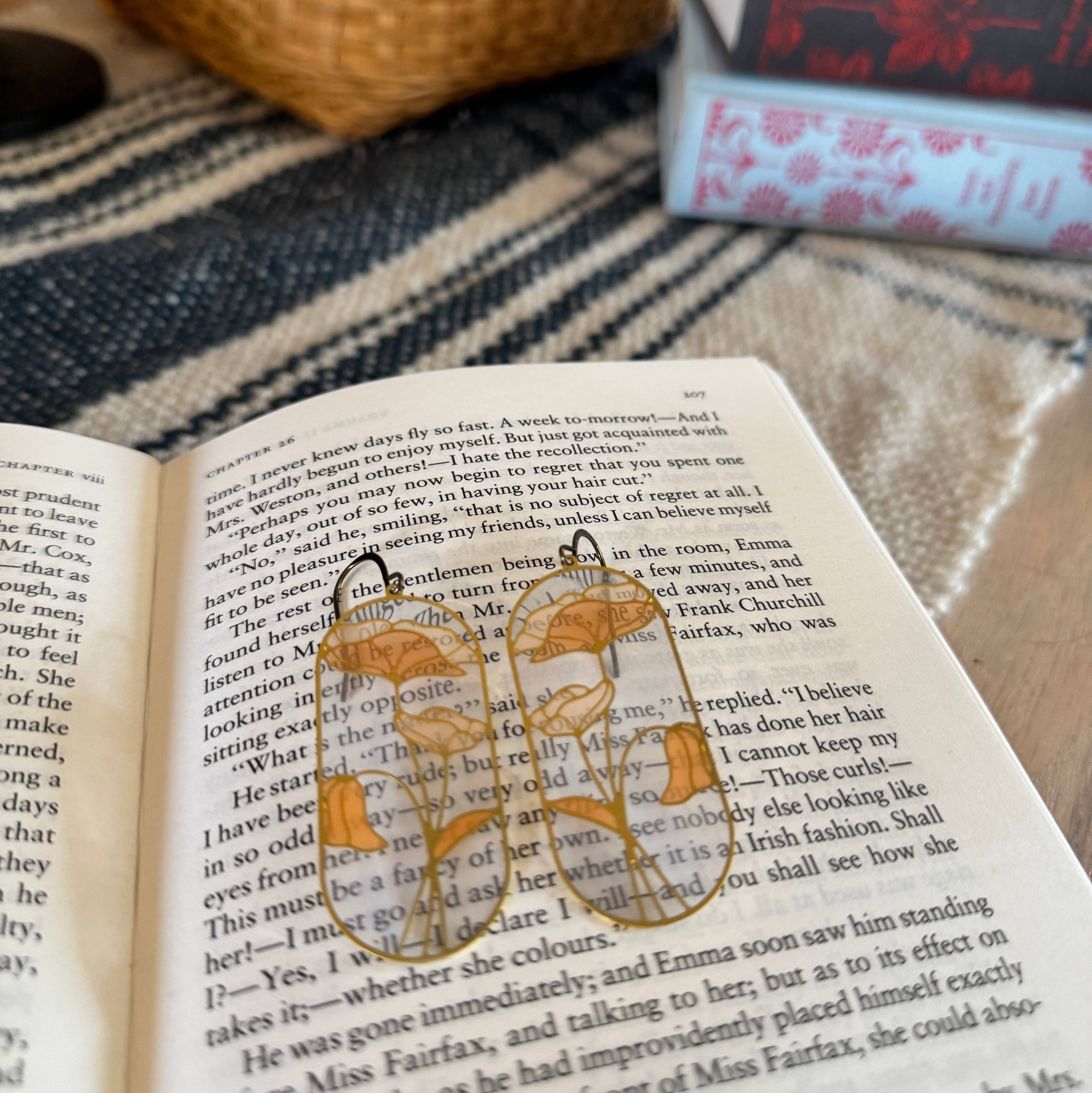 Poppy // stained glass resin earrings