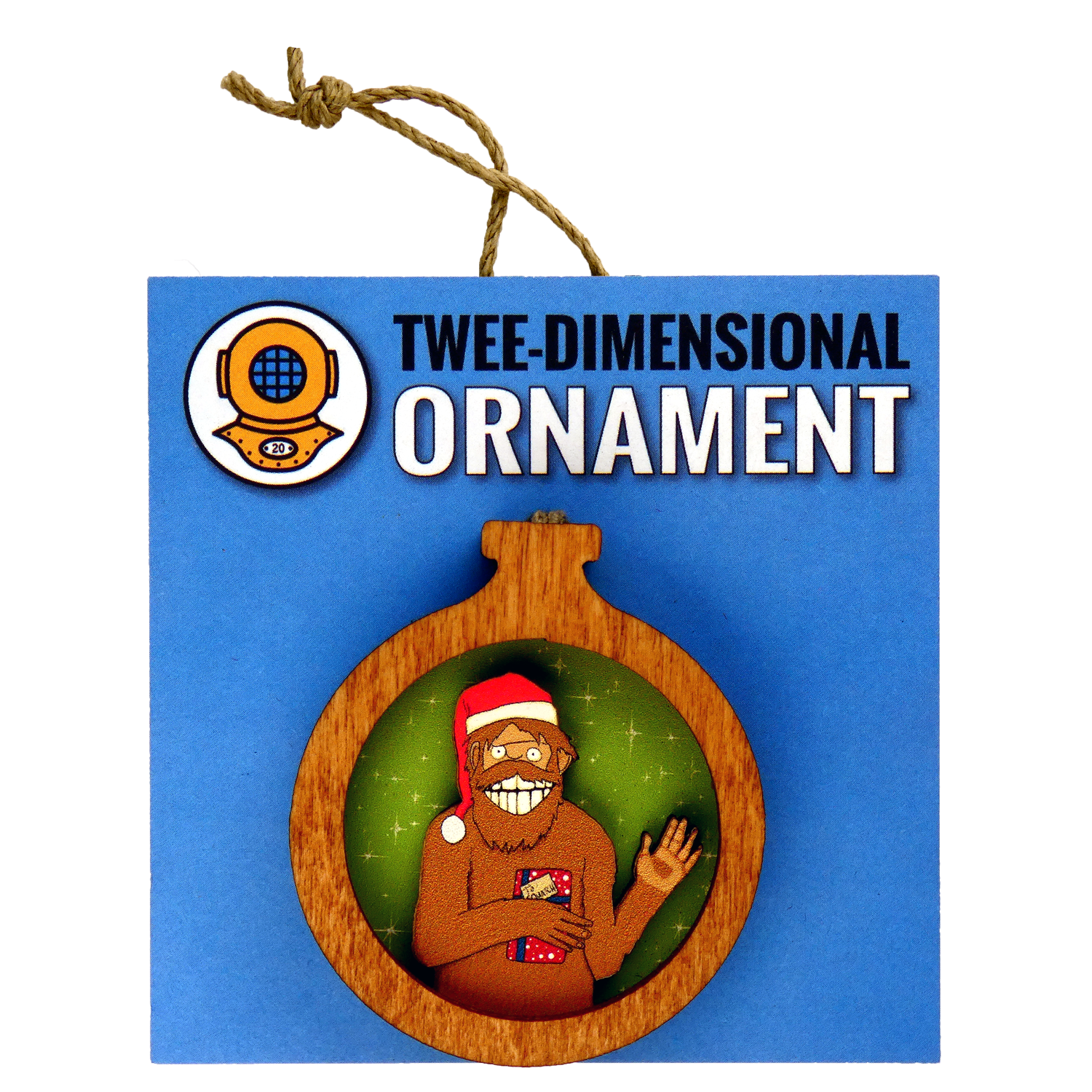 sasquatch wood ornament