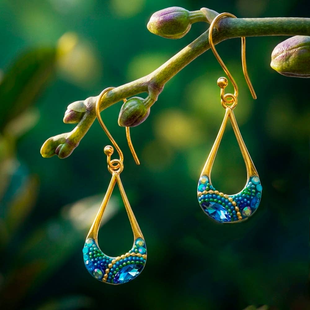 Get ready to sparkle like a superstar with these 18K Gold Plate Crystal Long Drop Hoop Earrings - your new go-to for glitzy adventures!