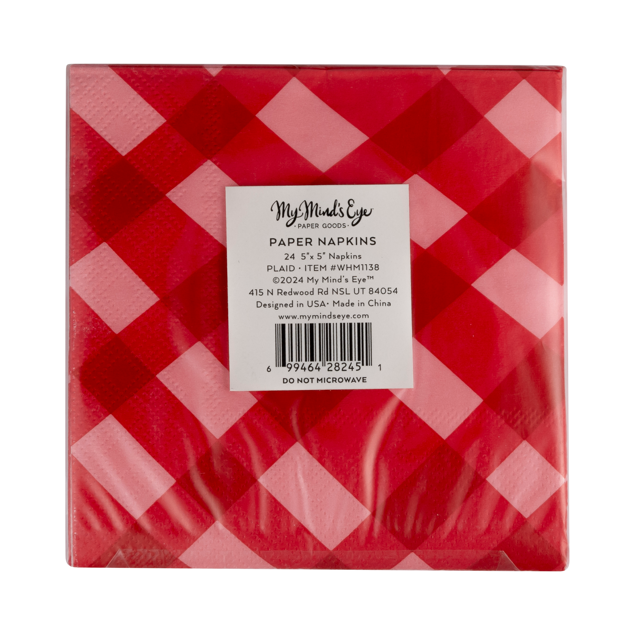 Plaid Cocktail Napkin