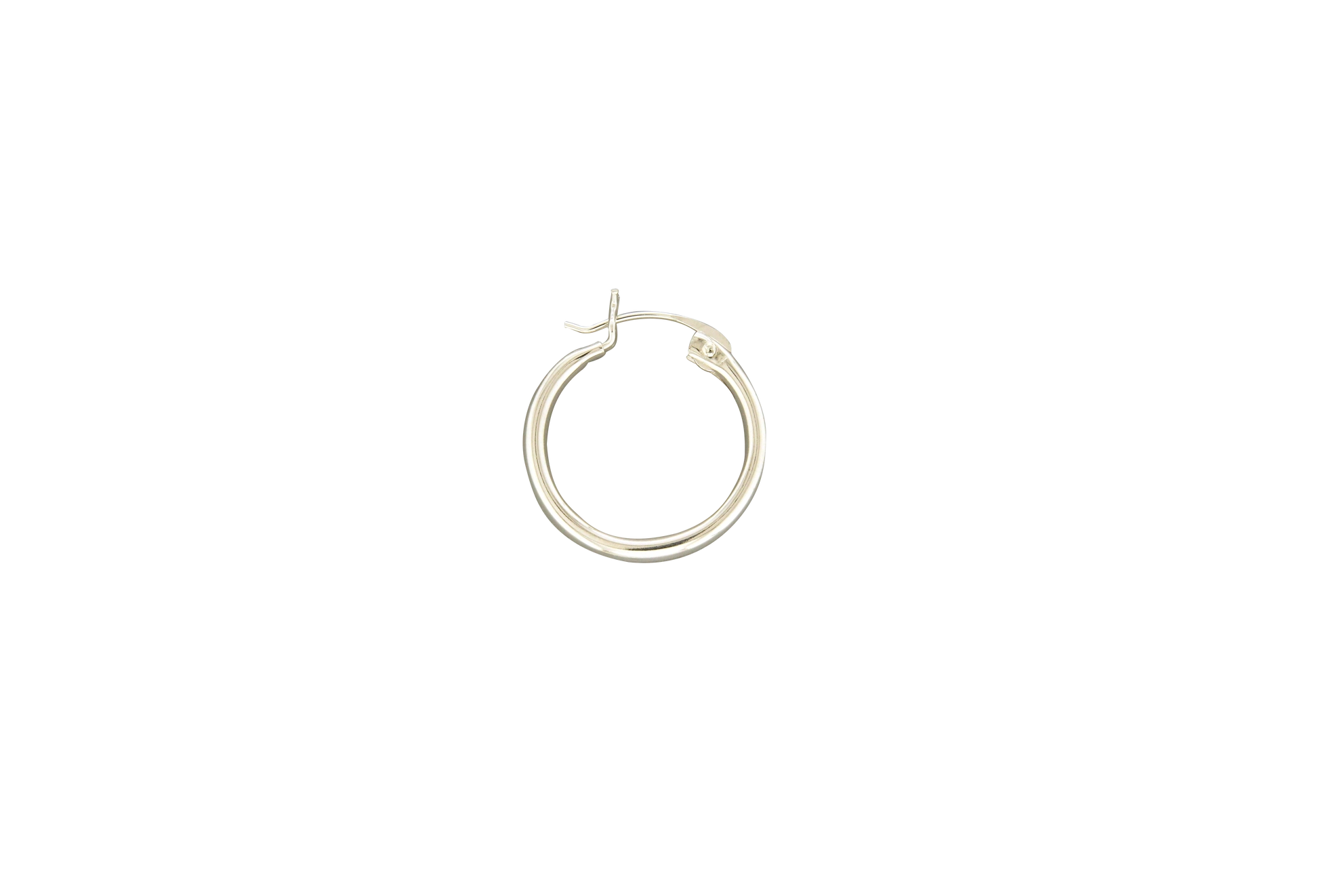 Hollow Hinged Hoop Earrings | Silver