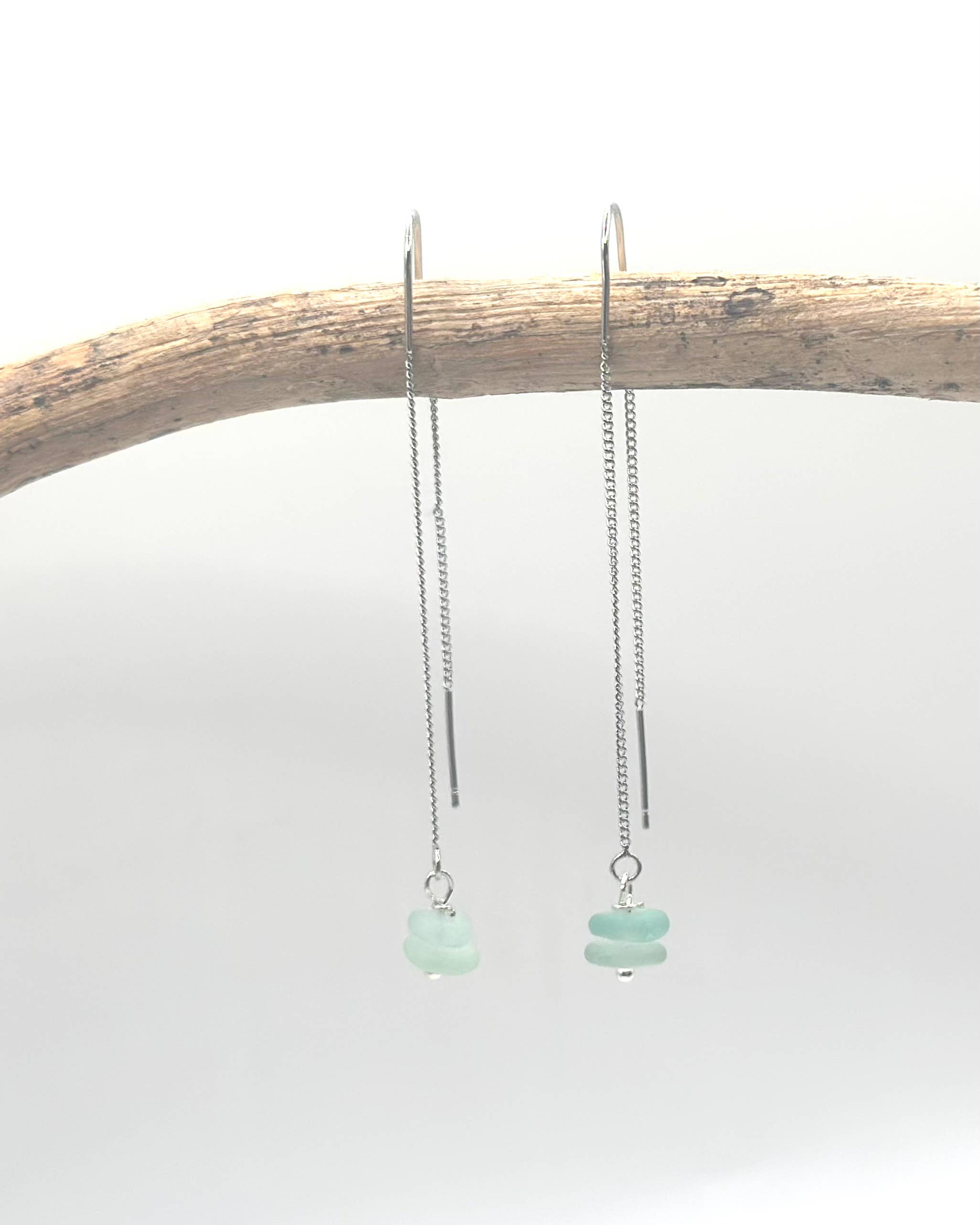 Silver Sea Glass Threader