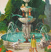 Selfie At The Mermaid Public Fountain Art Print