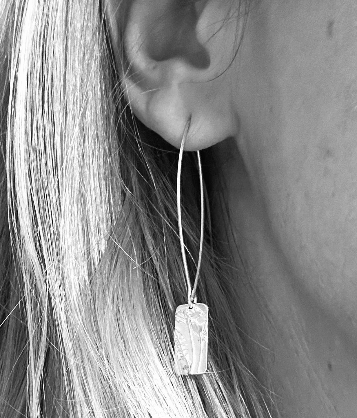 Alternate view of Wildflower Golden Dangles by Suzanna Garrett Designs — a tiny wildflower is sometimes all an earring needs