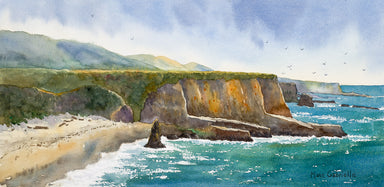 California Ocean cliff artwork