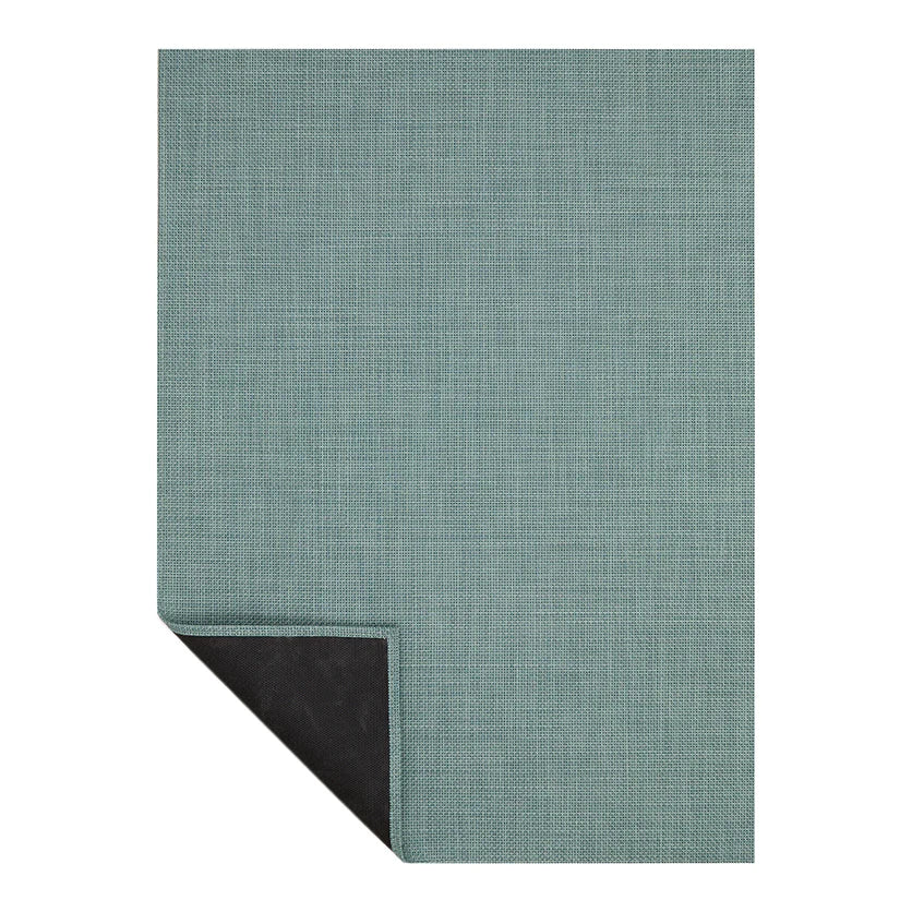 Basketweave Woven Floor Mat in Celadon color, showcasing its durable and versatile design, perfect for indoor and outdoor spaces.