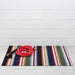 Vibrant Shuffle Stripe Shag Mat featuring a sophisticated design, ideal for bathrooms and patios.