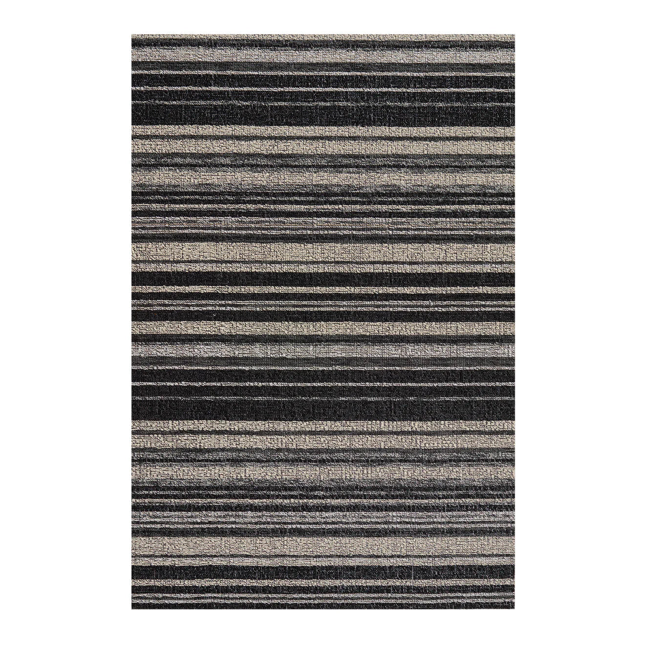 Echo Stripe Shag Mat | Shadow