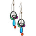 Orbiting Teardrop with Dot Earrings by Christopher Royal, showcasing unique Kinetic Jewelry inspired by intricate sculptures, blending stainless steel and translucent resin for an urban, sophisticated style.