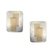 Rounded Rectangle with Layered Rectangles Post Earrings by Marjorie Baer, handcrafted jewelry made in California