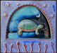Turtle clay ceramic tile