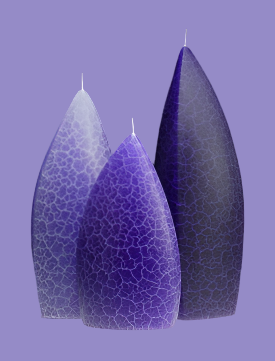 Asymmetrical Short Candles Periwinkle