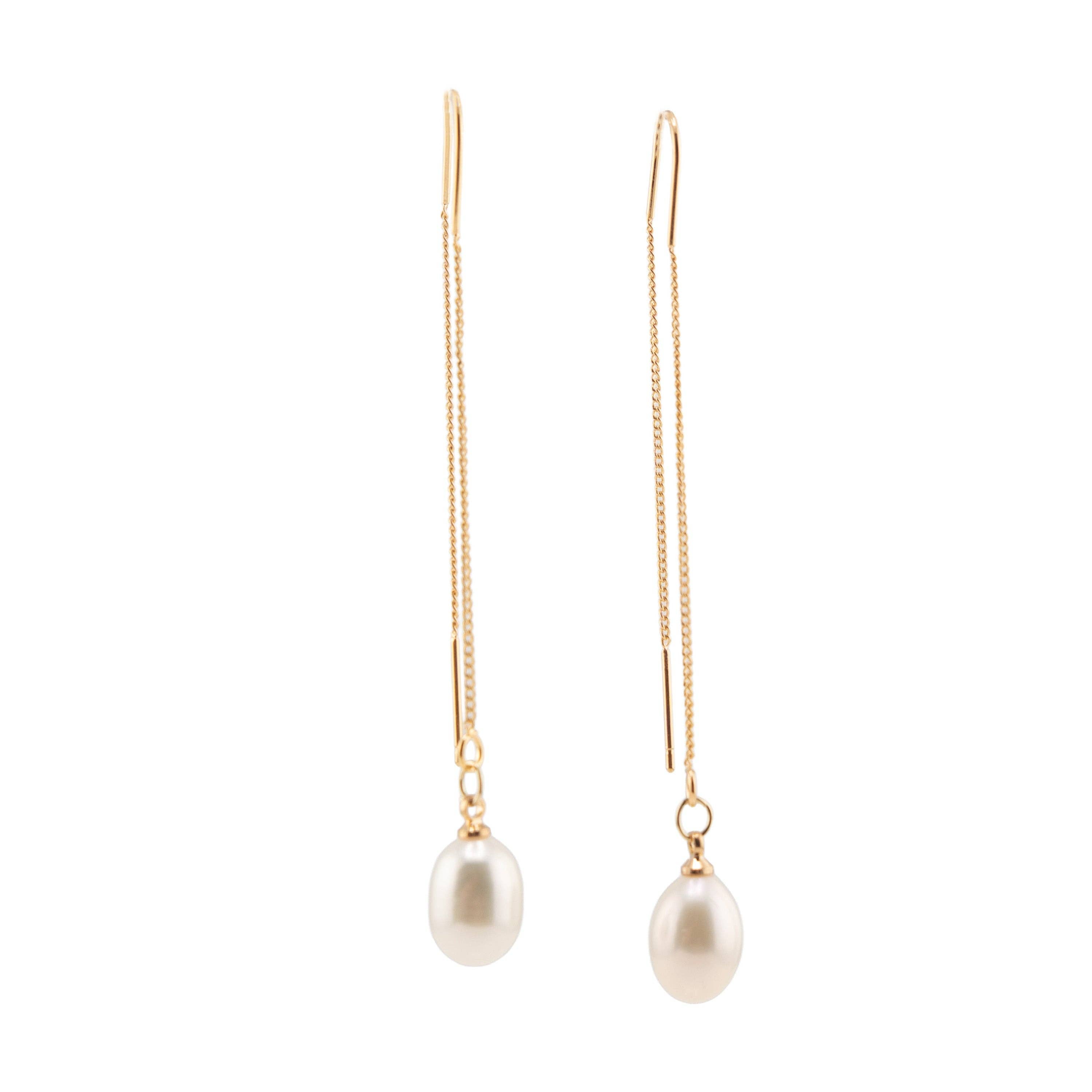 Oasis Pearl Threader Earrings